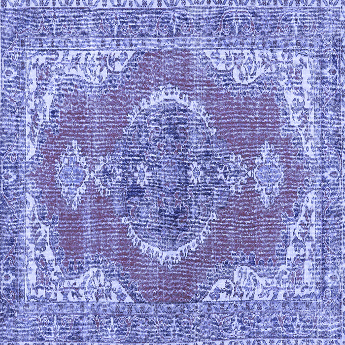 Square Persian Blue Traditional Rug, tr3413blu