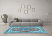 Machine Washable Persian Light Blue Traditional Rug in a Living Room, wshtr3413lblu