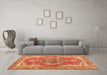 Machine Washable Persian Orange Traditional Area Rugs in a Living Room, wshtr3413org