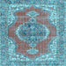 Square Persian Light Blue Traditional Rug, tr3413lblu