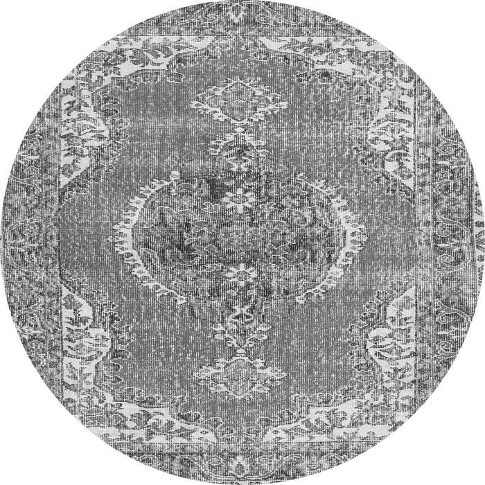 Machine Washable Persian Gray Traditional Rug, wshtr3413gry