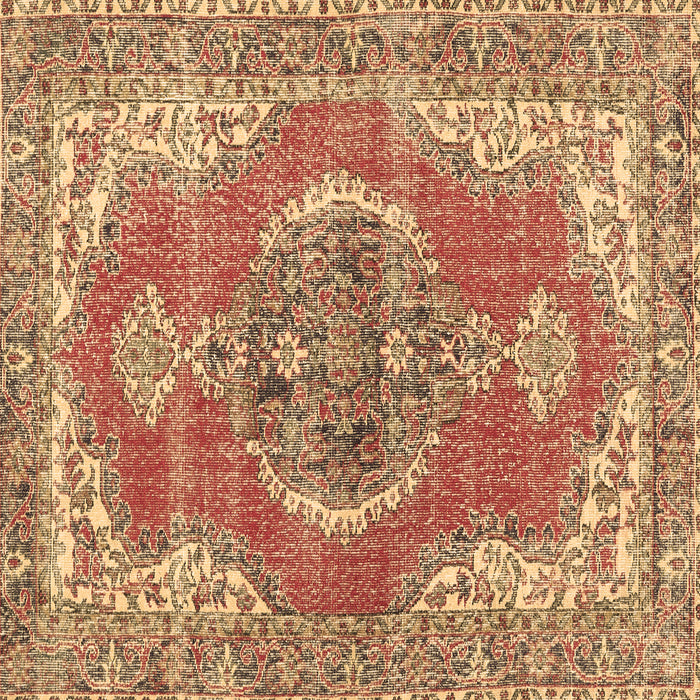 Square Persian Brown Traditional Rug, tr3413brn