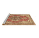 Sideview of Machine Washable Persian Brown Traditional Rug, wshtr3413brn