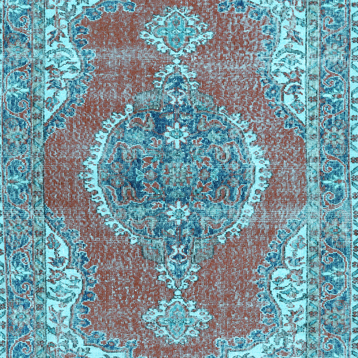 Machine Washable Persian Light Blue Traditional Rug, wshtr3413lblu