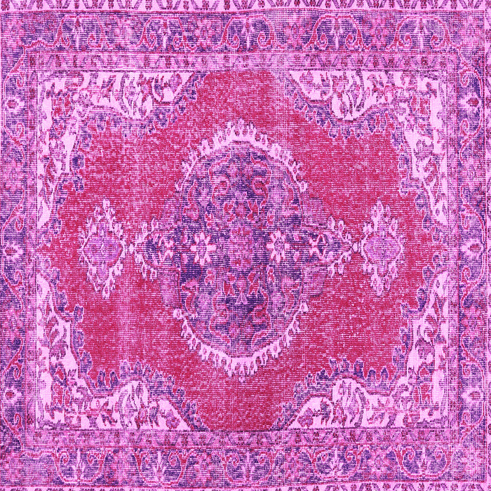 Square Persian Pink Traditional Rug, tr3413pnk
