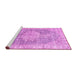 Sideview of Machine Washable Persian Pink Traditional Rug, wshtr3414pnk