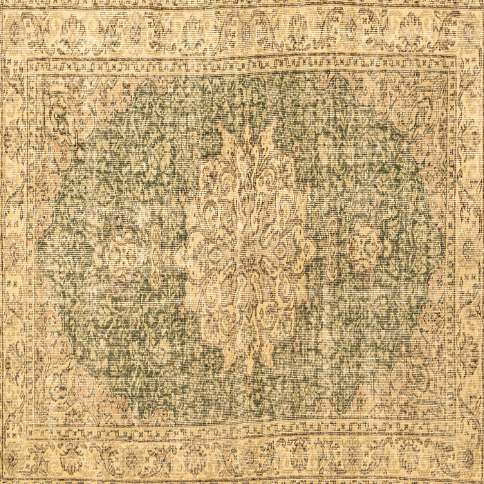 Square Machine Washable Persian Brown Traditional Rug, wshtr3414brn
