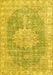 Machine Washable Persian Yellow Traditional Rug, wshtr3414yw