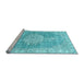 Sideview of Machine Washable Persian Light Blue Traditional Rug, wshtr3414lblu