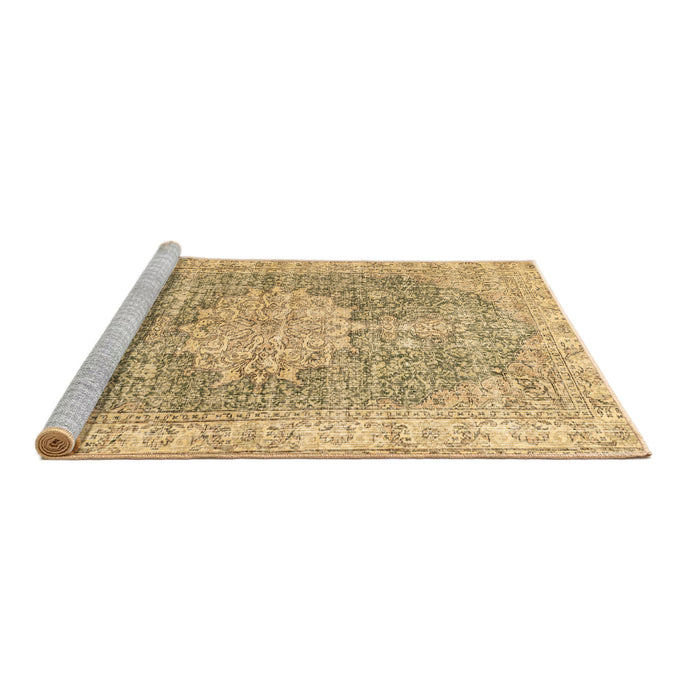 Sideview of Machine Washable Persian Brown Traditional Rug, wshtr3414brn