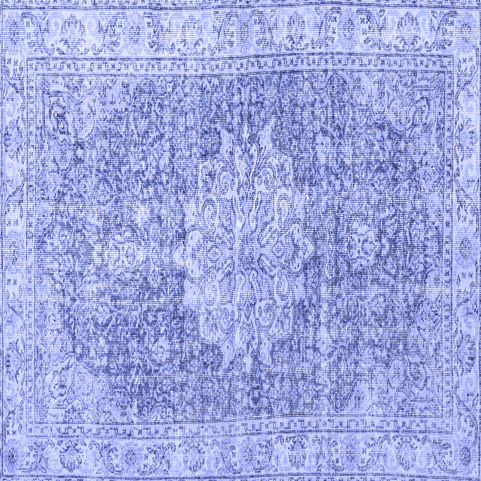 Square Persian Blue Traditional Rug, tr3414blu