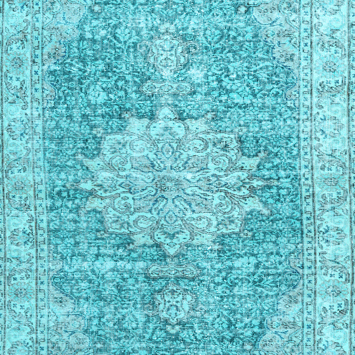 Machine Washable Persian Light Blue Traditional Rug, wshtr3414lblu