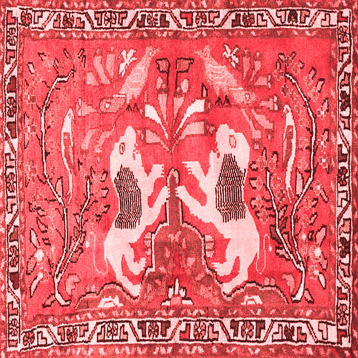 Machine Washable Persian Red Traditional Rug, wshtr3415red