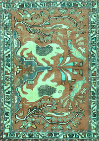 Persian Turquoise Traditional Rug, tr3415turq