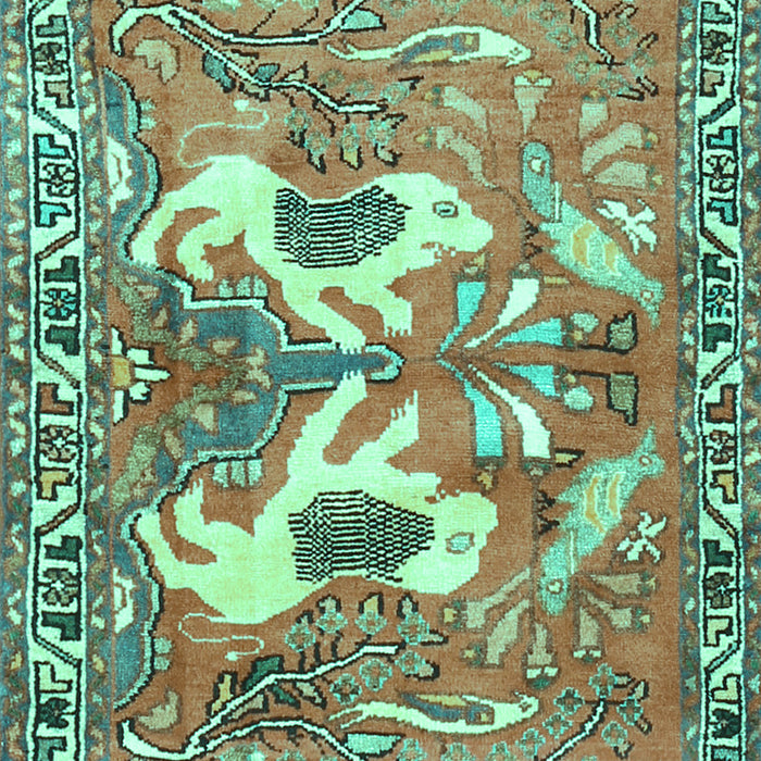 Persian Turquoise Traditional Rug, tr3415turq