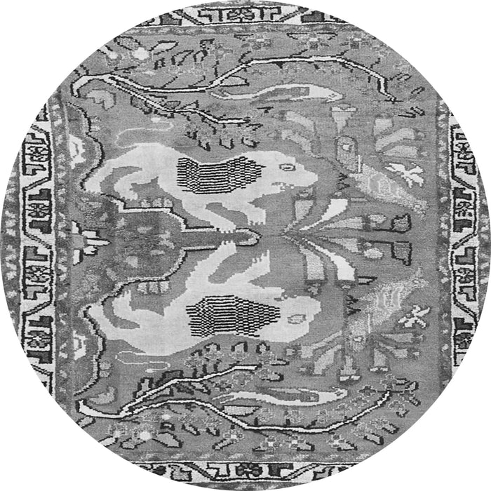 Machine Washable Persian Gray Traditional Rug, wshtr3415gry