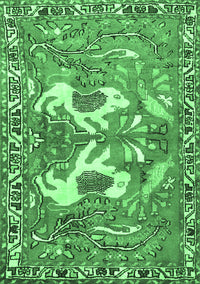 Persian Emerald Green Traditional Rug, tr3415emgrn
