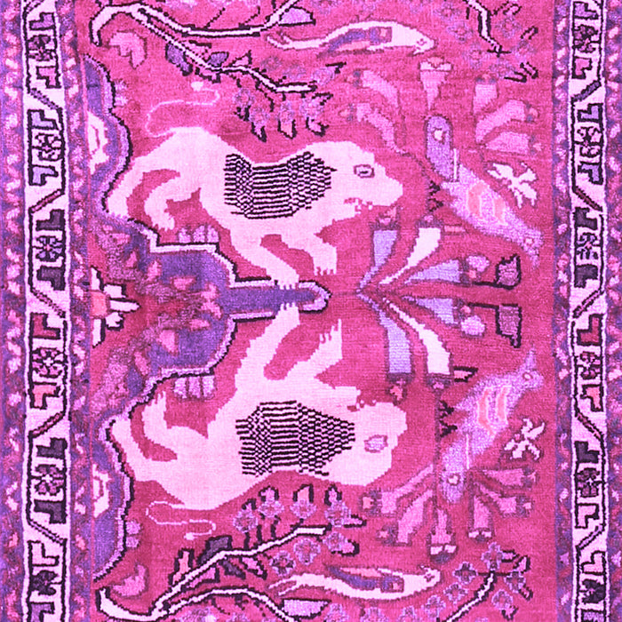 Machine Washable Persian Purple Traditional Area Rugs, wshtr3415pur