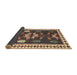 Sideview of Traditional Dark Brown Persian Rug, tr3416