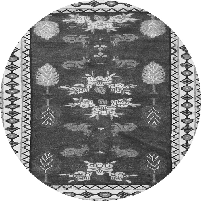 Machine Washable Persian Gray Traditional Rug, wshtr3416gry