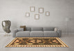 Machine Washable Persian Brown Traditional Rug in a Living Room,, wshtr3416brn