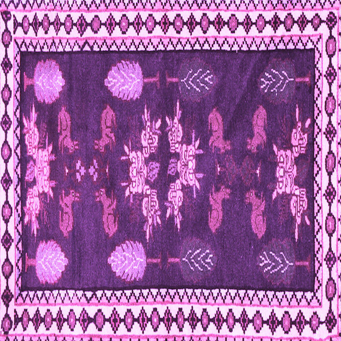 Square Persian Purple Traditional Rug, tr3416pur