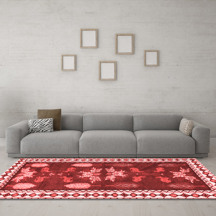 Traditional Red Washable Rugs