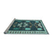 Sideview of Machine Washable Persian Light Blue Traditional Rug, wshtr3416lblu