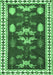 Machine Washable Persian Emerald Green Traditional Area Rugs, wshtr3416emgrn