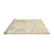 Sideview of Machine Washable Traditional Brown Rug, wshtr3417