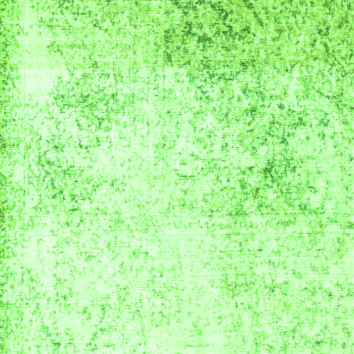 Serging Thickness of Machine Washable Persian Green Traditional Area Rugs, wshtr3417grn