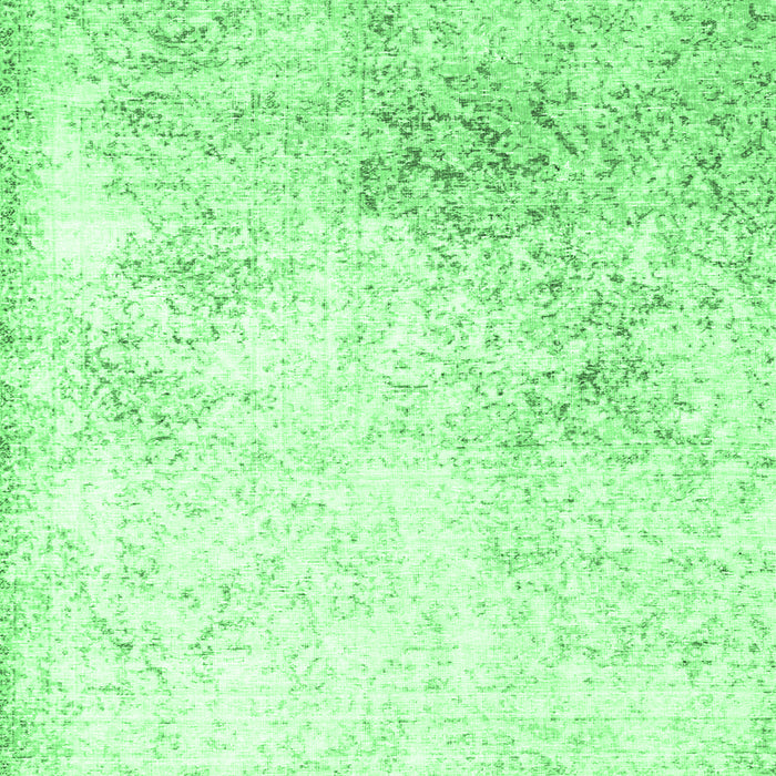 Square Machine Washable Persian Emerald Green Traditional Area Rugs, wshtr3417emgrn