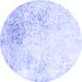 Round Persian Blue Traditional Rug, tr3417blu