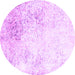 Round Persian Purple Traditional Rug, tr3417pur