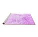 Sideview of Machine Washable Persian Purple Traditional Area Rugs, wshtr3417pur