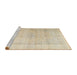 Sideview of Machine Washable Traditional Gold Rug, wshtr3418