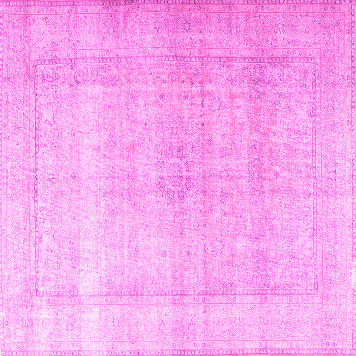 Square Machine Washable Persian Pink Traditional Rug, wshtr3418pnk