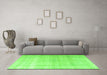 Machine Washable Persian Green Traditional Area Rugs in a Living Room,, wshtr3418grn