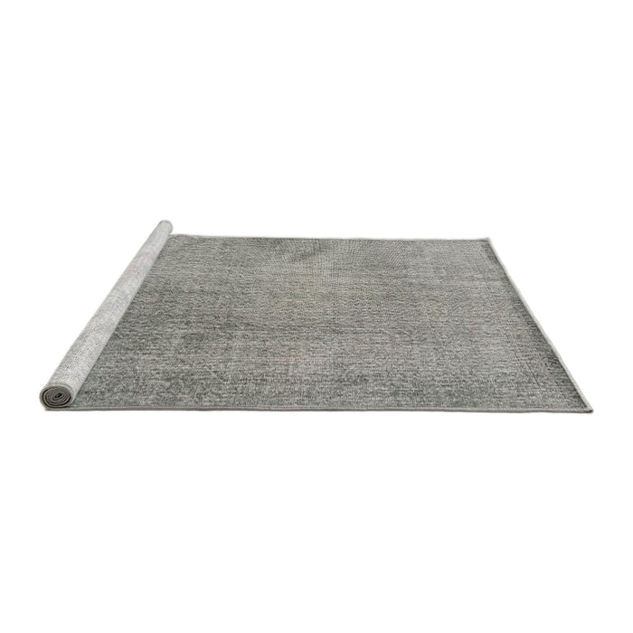 Sideview of Machine Washable Traditional Gray Rug, wshtr3419