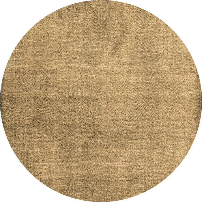 Round Persian Brown Traditional Rug, tr3419brn