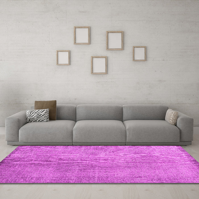 Machine Washable Persian Pink Traditional Rug in a Living Room, wshtr3419pnk
