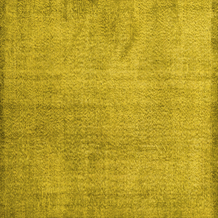 Square Machine Washable Persian Yellow Traditional Rug, wshtr3419yw