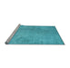 Sideview of Machine Washable Persian Light Blue Traditional Rug, wshtr3419lblu