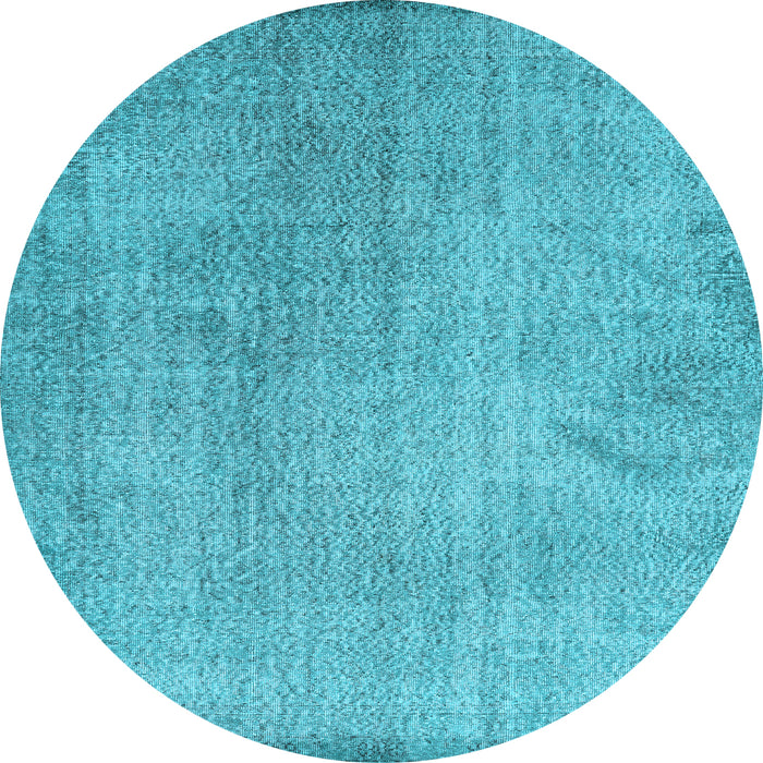 Round Machine Washable Persian Light Blue Traditional Rug, wshtr3419lblu