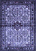 Machine Washable Persian Blue Traditional Rug, wshtr341blu