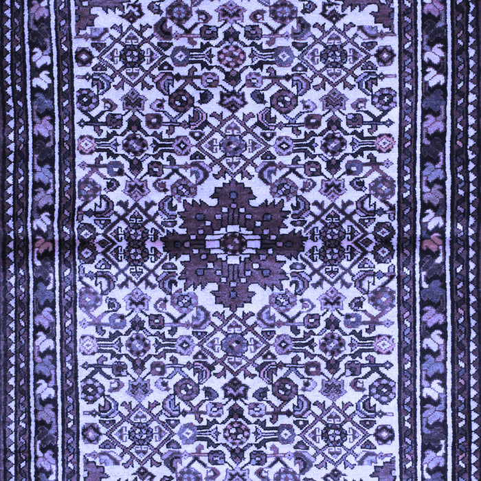 Machine Washable Persian Blue Traditional Rug, wshtr341blu