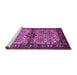 Sideview of Machine Washable Persian Purple Traditional Area Rugs, wshtr341pur