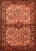 Serging Thickness of Machine Washable Persian Orange Traditional Area Rugs, wshtr341org