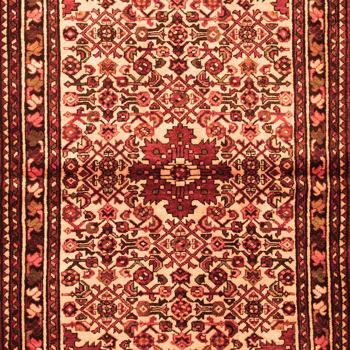 Serging Thickness of Machine Washable Persian Orange Traditional Area Rugs, wshtr341org