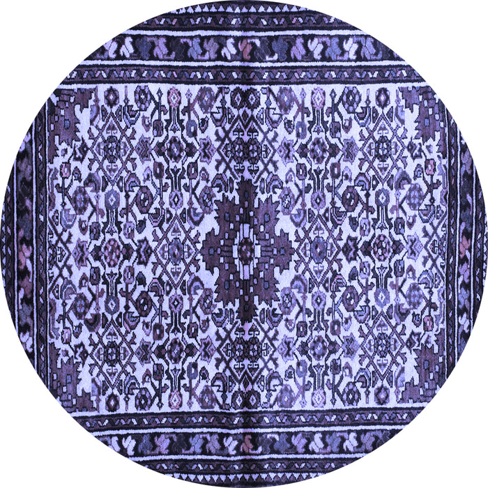 Round Persian Blue Traditional Rug, tr341blu
